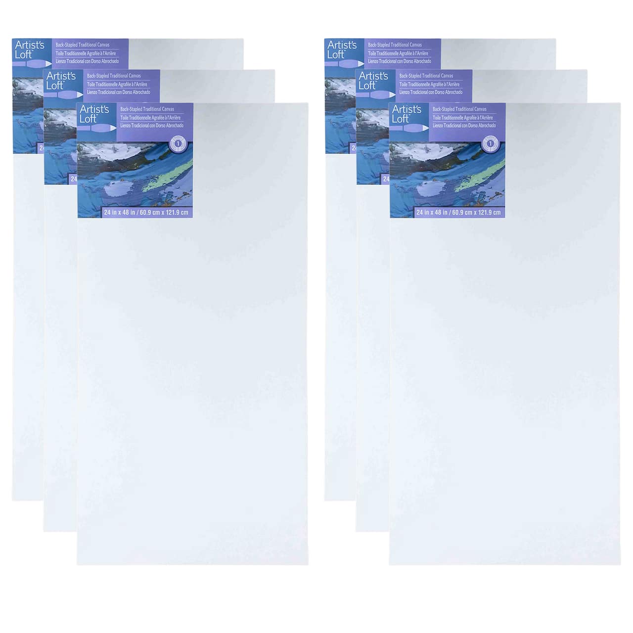 6 Pack: Level 1 Back Stapled Traditional Canvas by Artist's Loft®